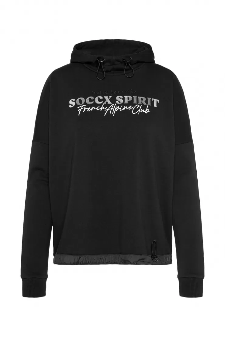 CAMP DAVID & SOCCX Sweatshirt mit Kapuze und Print Artwork black Shop