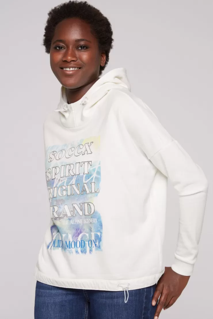 CAMP DAVID & SOCCX Sweatshirt mit Kapuze und Print Artwork ivory Best