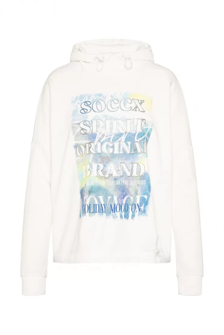 CAMP DAVID & SOCCX Sweatshirt mit Kapuze und Print Artwork ivory Best