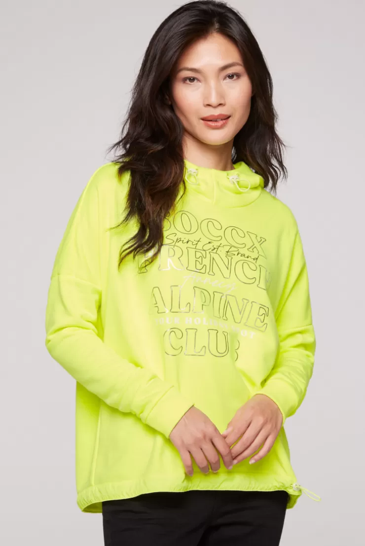 CAMP DAVID & SOCCX Sweatshirt mit Kapuze und Print Artwork yellow lime yellowlime Flash Sale