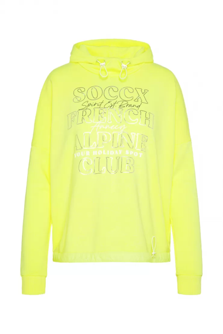 CAMP DAVID & SOCCX Sweatshirt mit Kapuze und Print Artwork yellow lime yellowlime Flash Sale