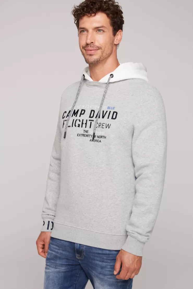 CAMP DAVID & SOCCX Sweatshirt  mit Kontrastkapuze und Logo-Stickereien granite melange granitemelange Best Sale