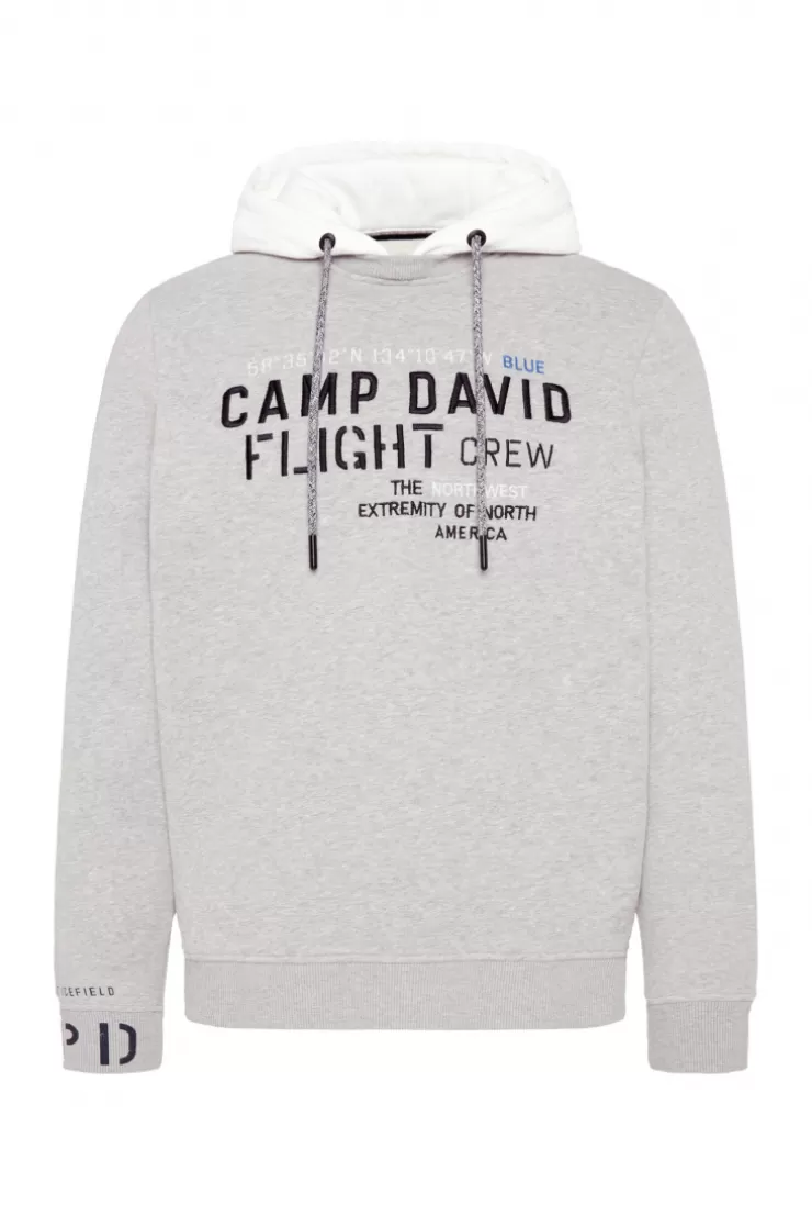 CAMP DAVID & SOCCX Sweatshirt  mit Kontrastkapuze und Logo-Stickereien granite melange granitemelange Best Sale