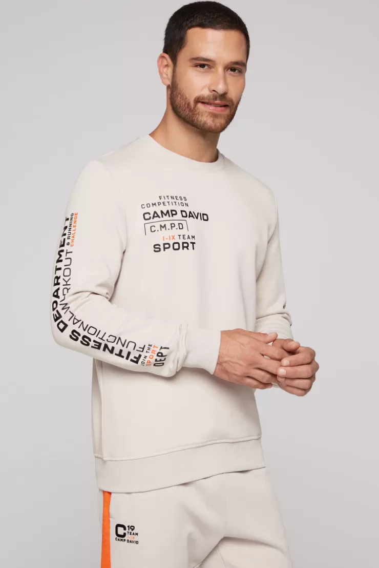 CAMP DAVID & SOCCX Sweatshirt mit Label Prints shell Cheap