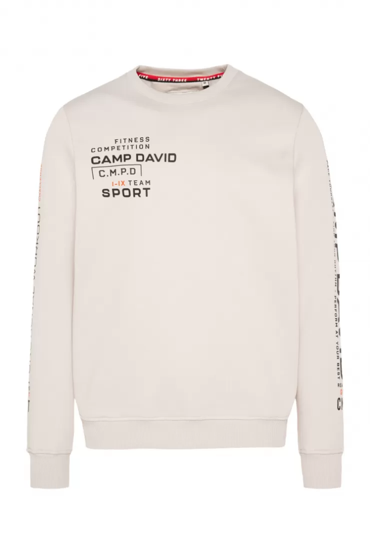 CAMP DAVID & SOCCX Sweatshirt mit Label Prints shell Cheap