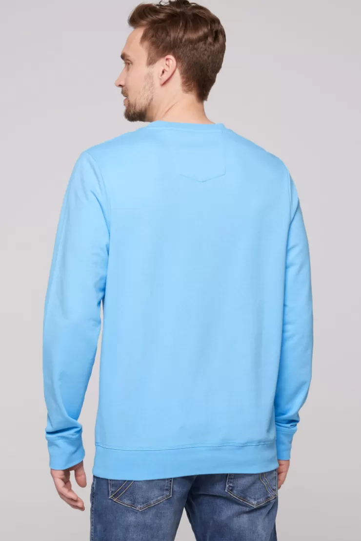 CAMP DAVID & SOCCX Sweatshirt mit Logo Print aqua Hot