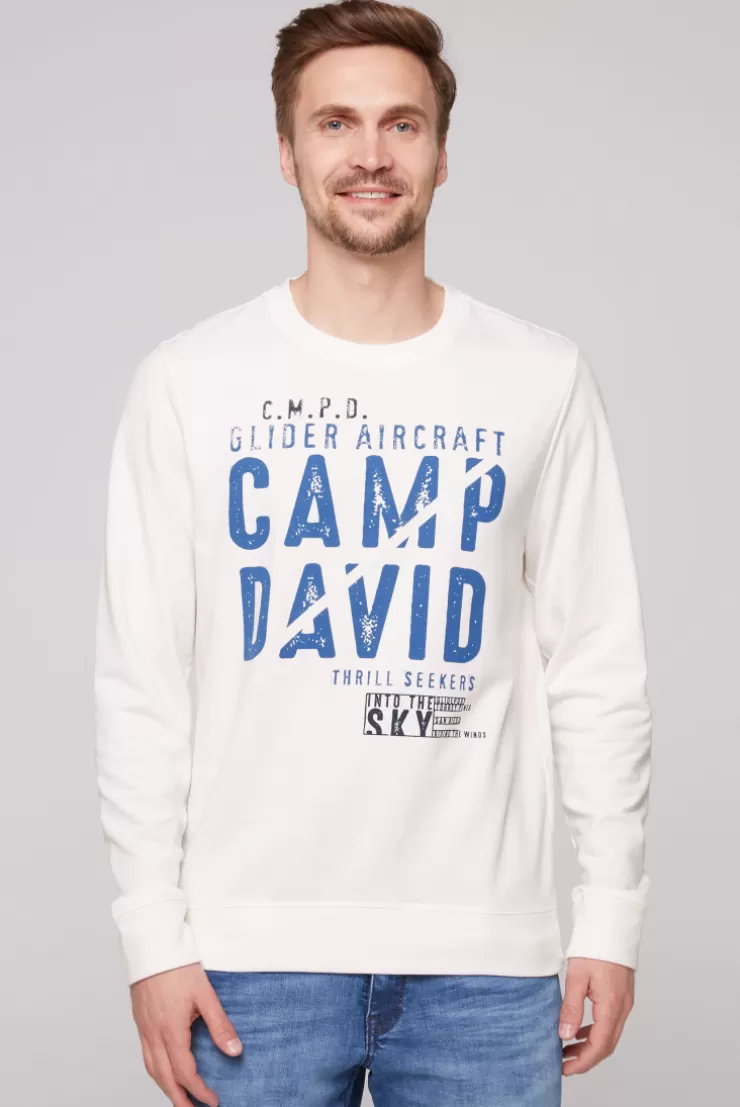 CAMP DAVID & SOCCX Sweatshirt mit Logo Print ivory Shop