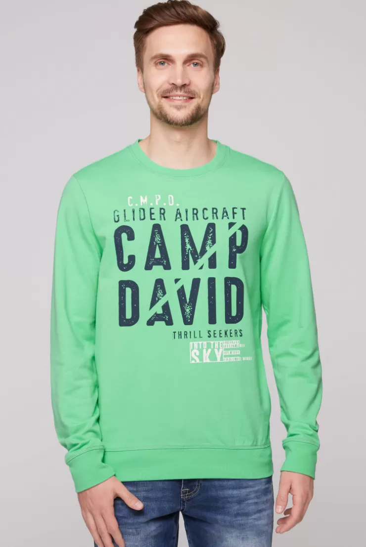 CAMP DAVID & SOCCX Sweatshirt mit Logo Print regatta green regattagreen Cheap