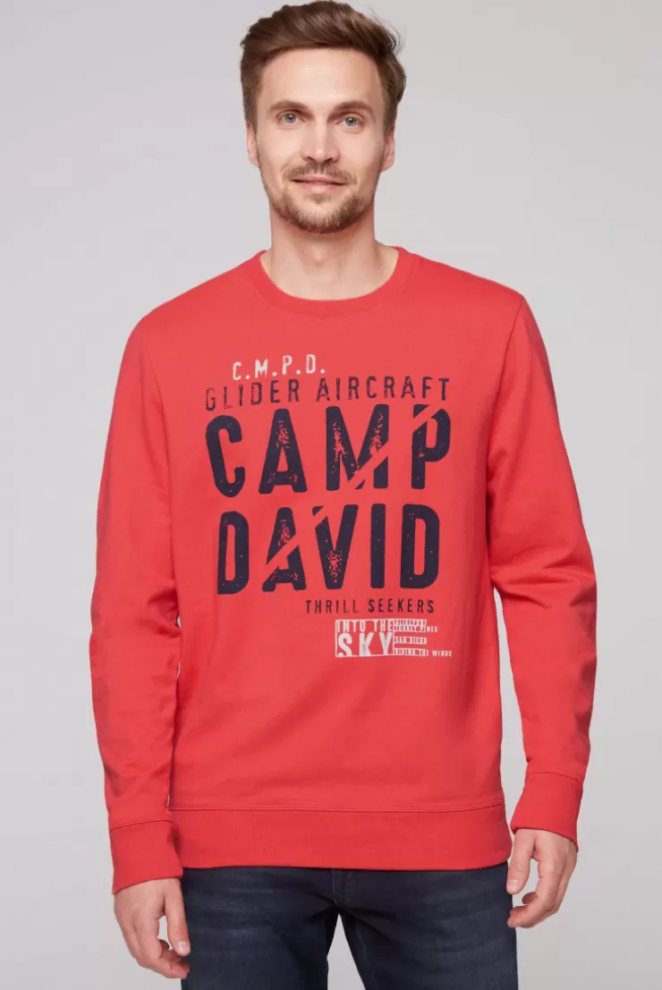 CAMP DAVID & SOCCX Sweatshirt mit Logo Print skipper red skipperred Clearance