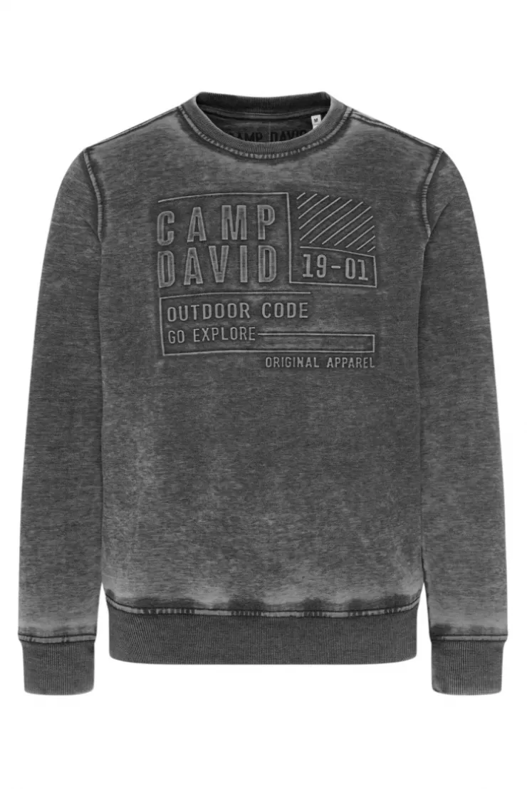 CAMP DAVID & SOCCX Sweatshirt mit Prägedruck black Hot