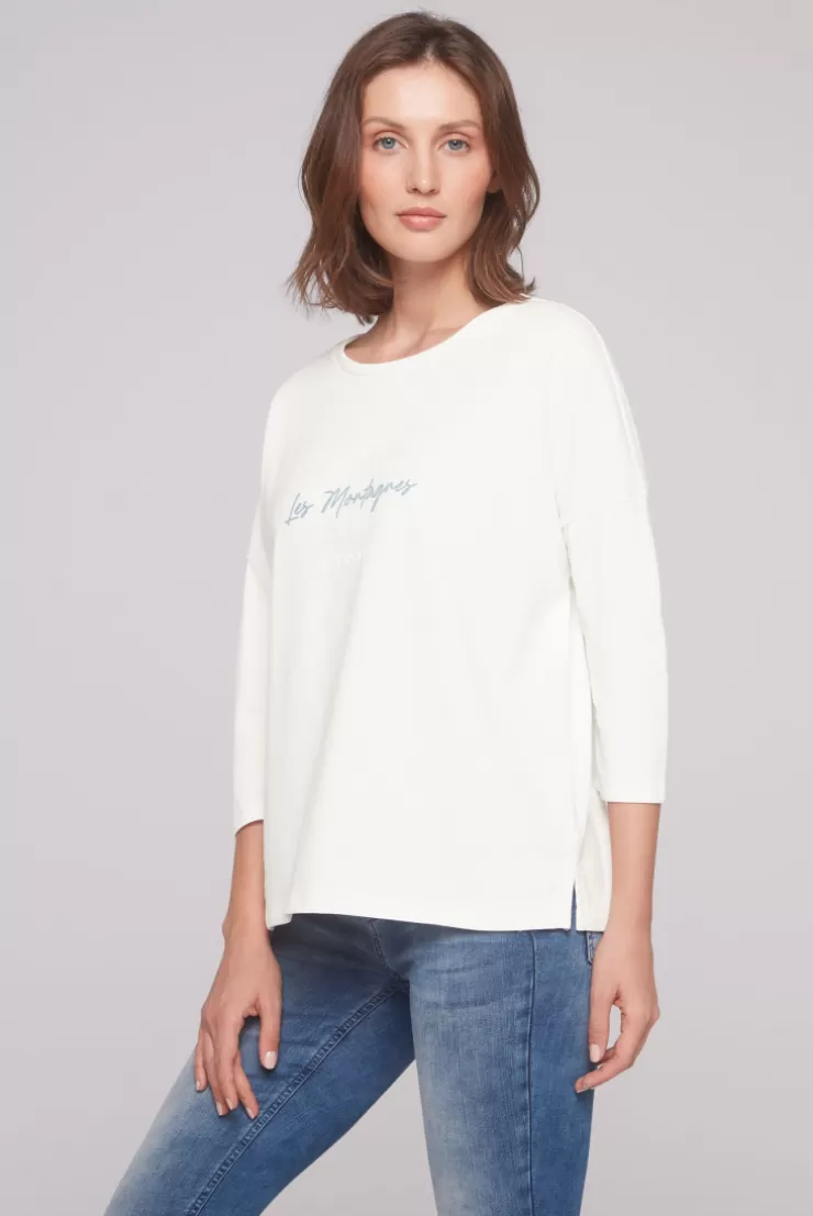 CAMP DAVID & SOCCX Sweatshirt mit tonigen Rubber Prints ivory New