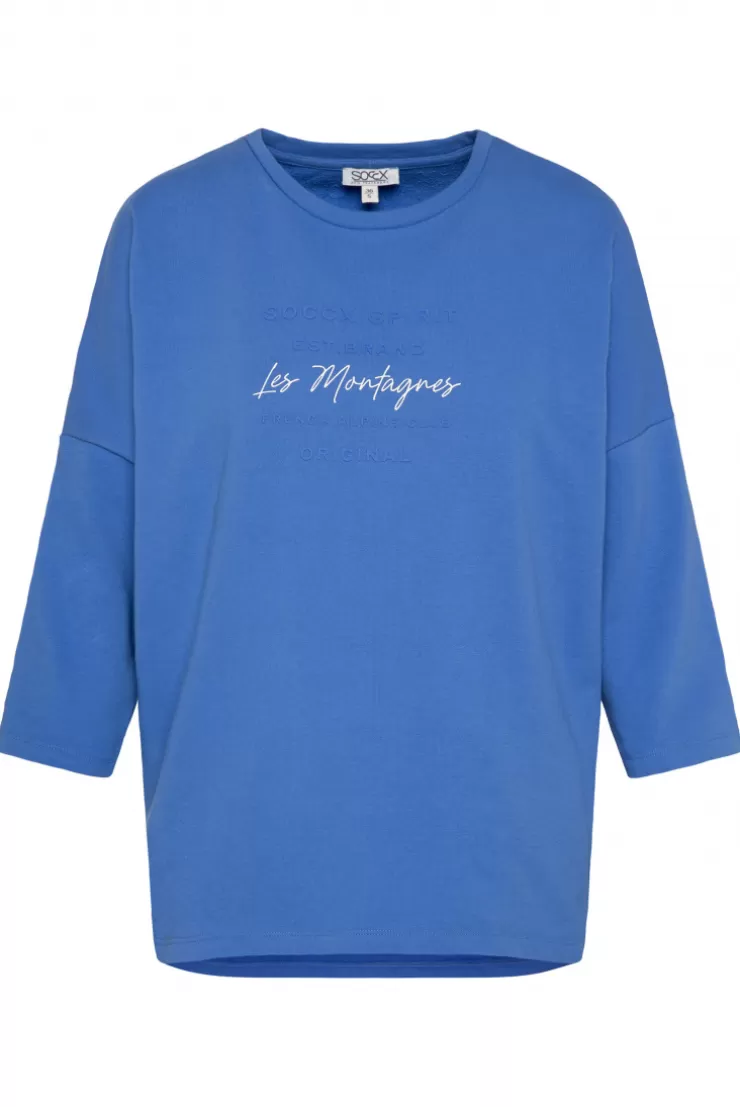 CAMP DAVID & SOCCX Sweatshirt mit tonigen Rubber Prints vividblue Best