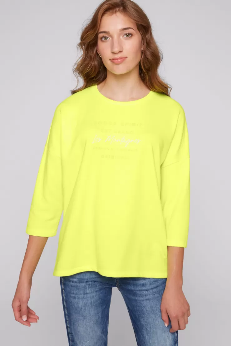 CAMP DAVID & SOCCX Sweatshirt mit tonigen Rubber Prints yellow lime yellowlime Clearance