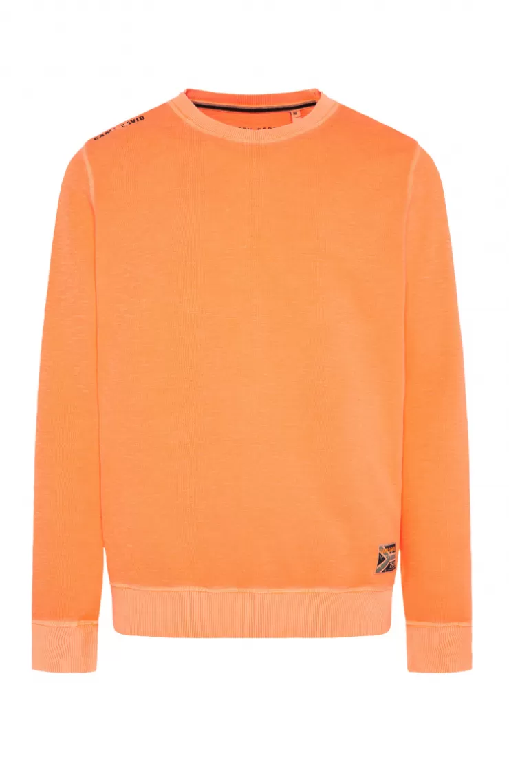 CAMP DAVID & SOCCX Sweatshirt mit Used-Waschung sunrise orange sunriseorange Cheap