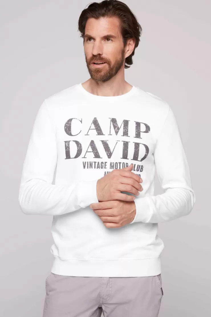 CAMP DAVID & SOCCX Sweatshirt mit Vintage Print opticwhite Discount