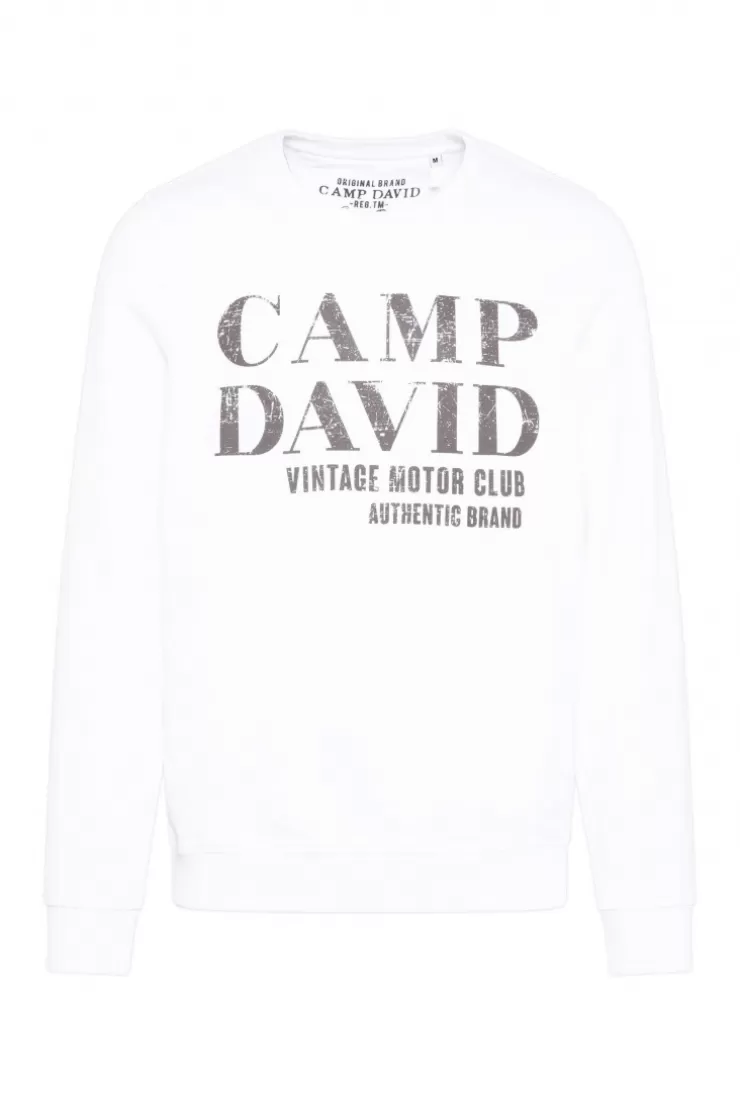 CAMP DAVID & SOCCX Sweatshirt mit Vintage Print opticwhite Discount