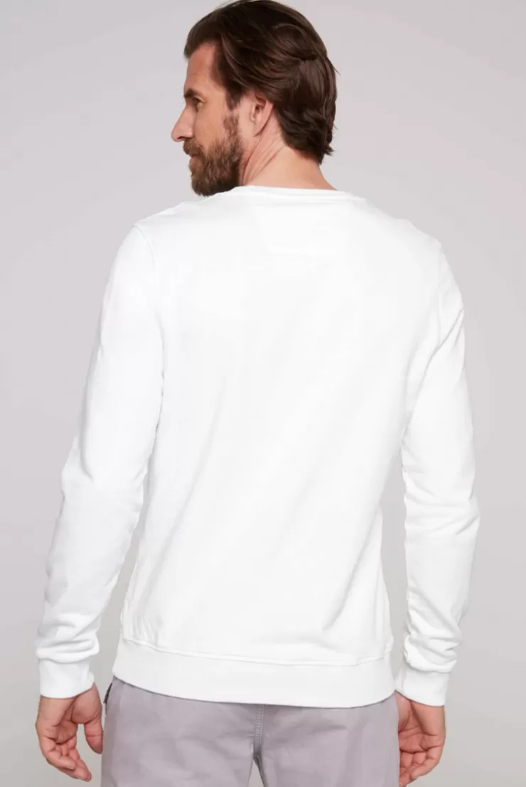 CAMP DAVID & SOCCX Sweatshirt mit Vintage Print opticwhite Discount