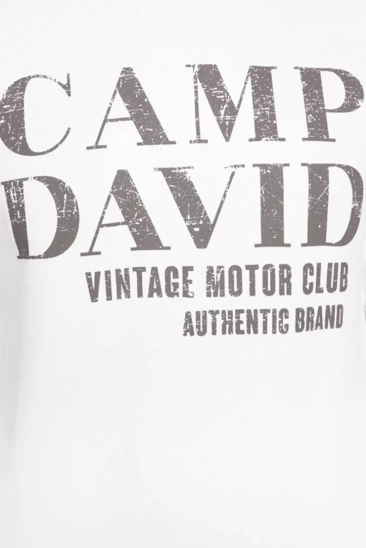 CAMP DAVID & SOCCX Sweatshirt mit Vintage Print opticwhite Discount