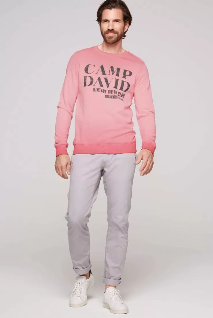 CAMP DAVID & SOCCX Sweatshirt mit Vintage Print sunrise Cheap