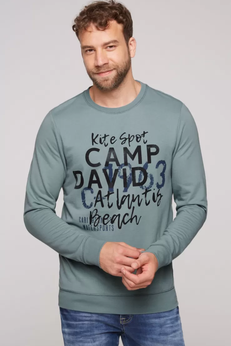 CAMP DAVID & SOCCX Sweatshirt mit Wording Print grey green | S greygreen Shop