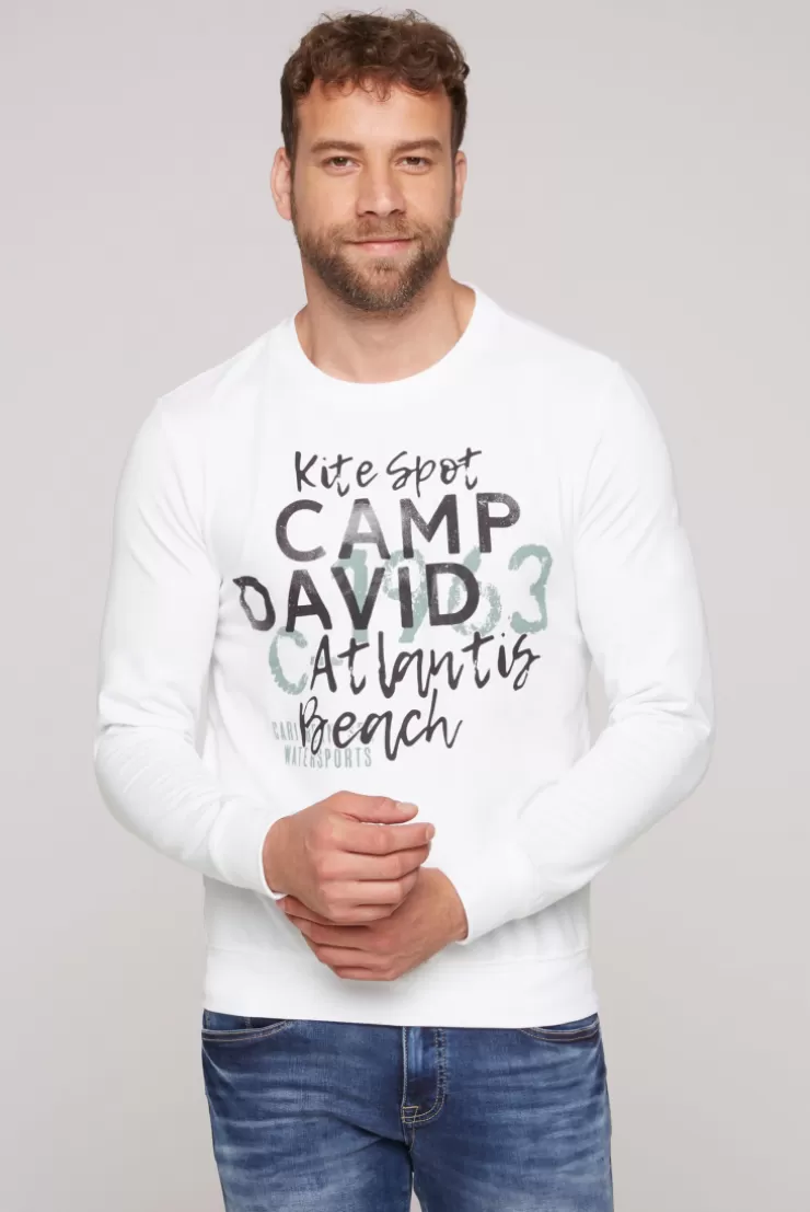 CAMP DAVID & SOCCX Sweatshirt mit Wording Print opticwhite Hot