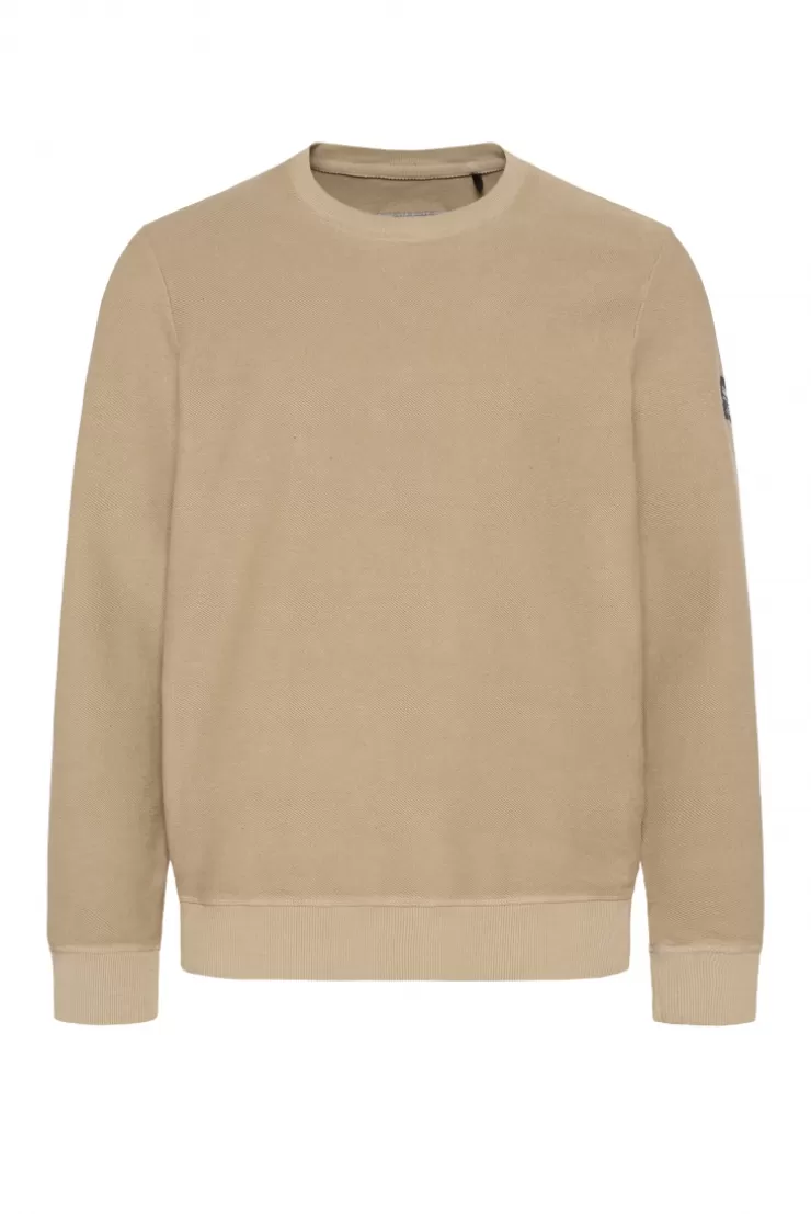 CAMP DAVID & SOCCX Sweatshirt Reversed mit Patch-Print tan Store