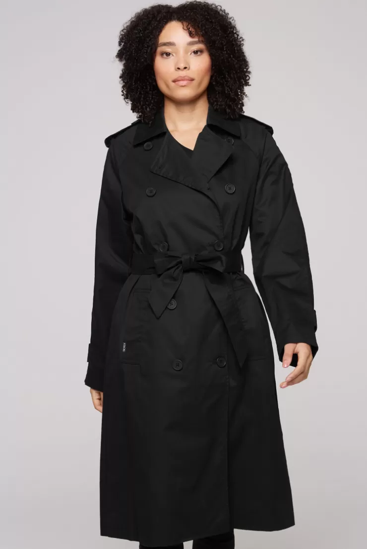 CAMP DAVID & SOCCX Trenchcoat mit Bindegürtel black Cheap