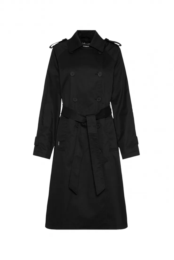 CAMP DAVID & SOCCX Trenchcoat mit Bindegürtel black Cheap