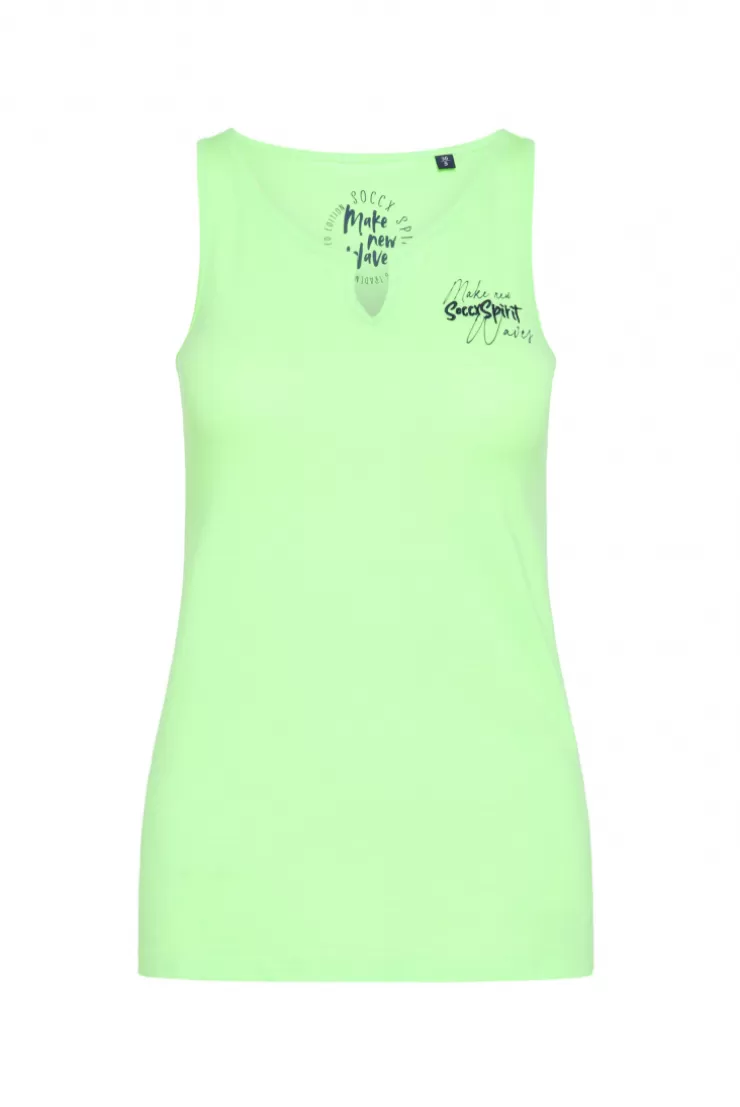 CAMP DAVID & SOCCX Trägershirt mit offenem Rundhalsausschnitt fresh lime freshlime Store