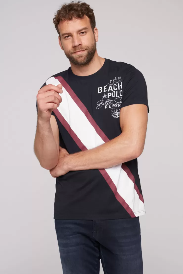CAMP DAVID & SOCCX T-Shirt mit Color-Blocking und Artwork blue navy bluenavy Outlet