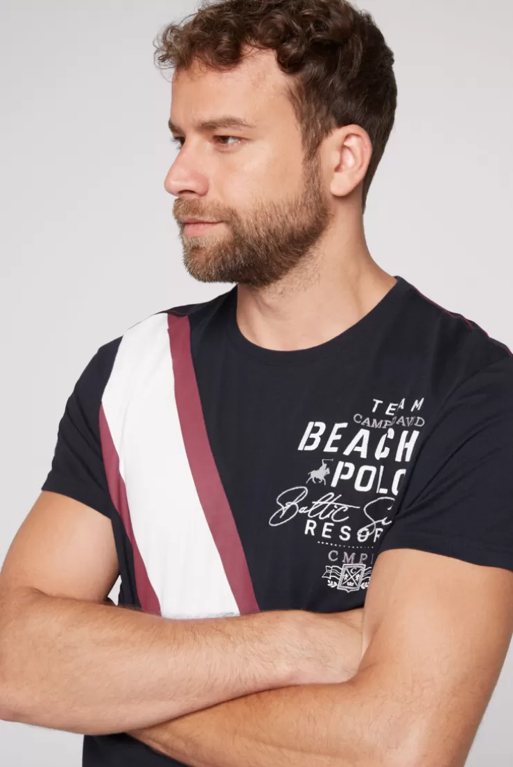 CAMP DAVID & SOCCX T-Shirt mit Color-Blocking und Artwork blue navy bluenavy Outlet