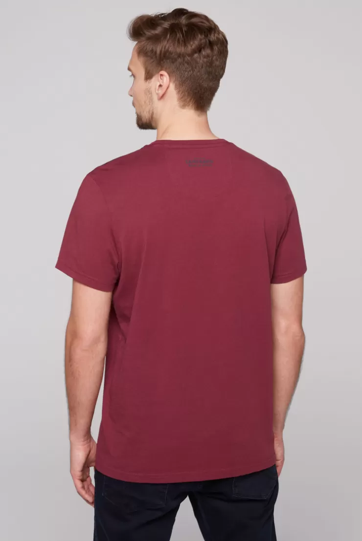 CAMP DAVID & SOCCX T-Shirt mit Color-Blocking und Artwork burgundy Best Sale