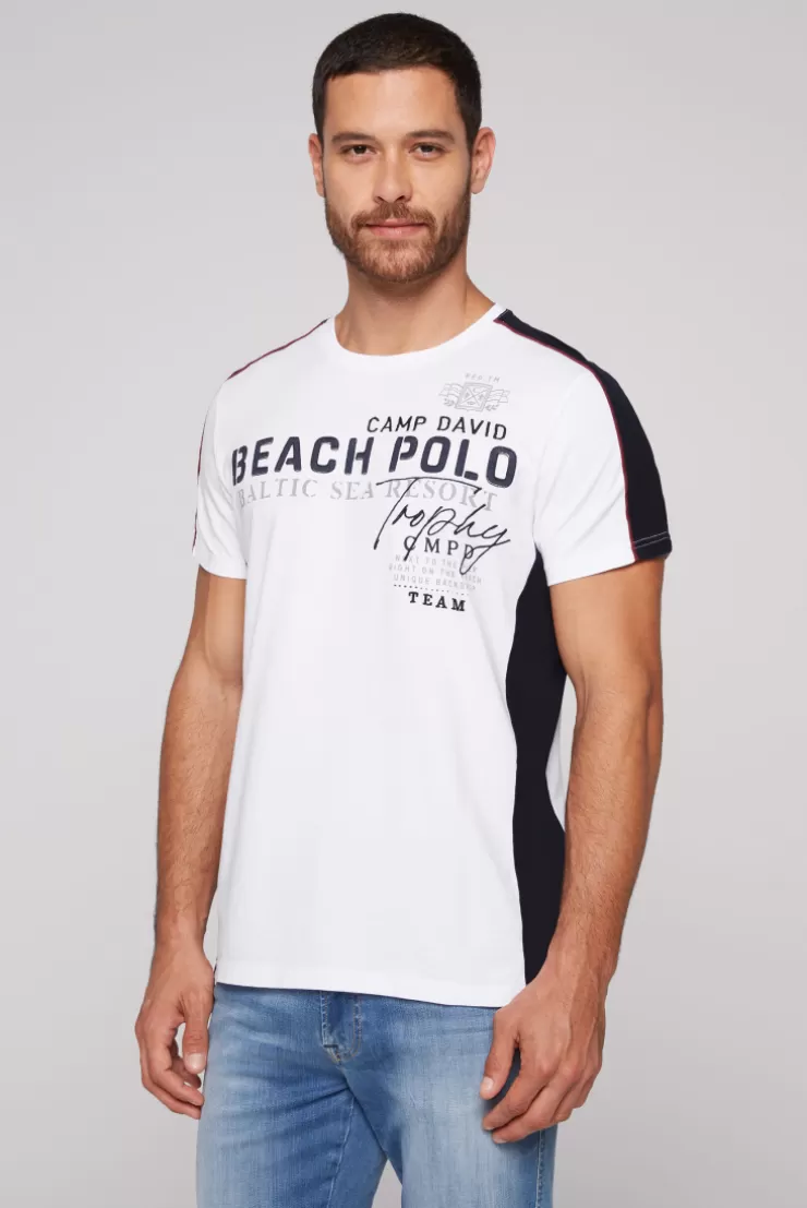 CAMP DAVID & SOCCX T-Shirt mit Color-Blocking und Artwork opticwhite Online