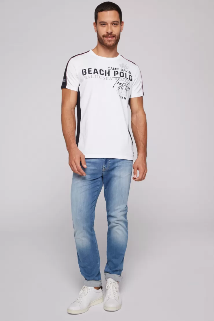 CAMP DAVID & SOCCX T-Shirt mit Color-Blocking und Artwork opticwhite Online