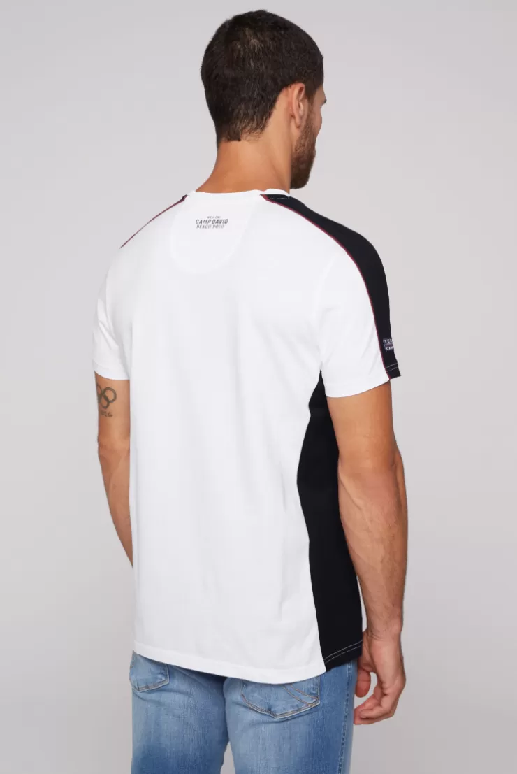 CAMP DAVID & SOCCX T-Shirt mit Color-Blocking und Artwork opticwhite Online