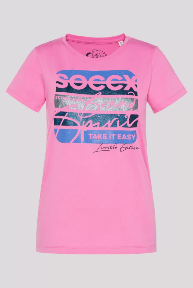 CAMP DAVID & SOCCX T-Shirt mit Logo Print pink punch pinkpunch Cheap