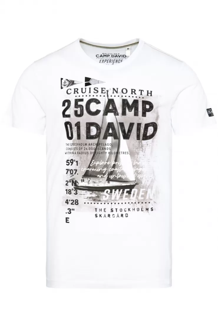 CAMP DAVID & SOCCX T-Shirt mit Photoprint opticwhite New