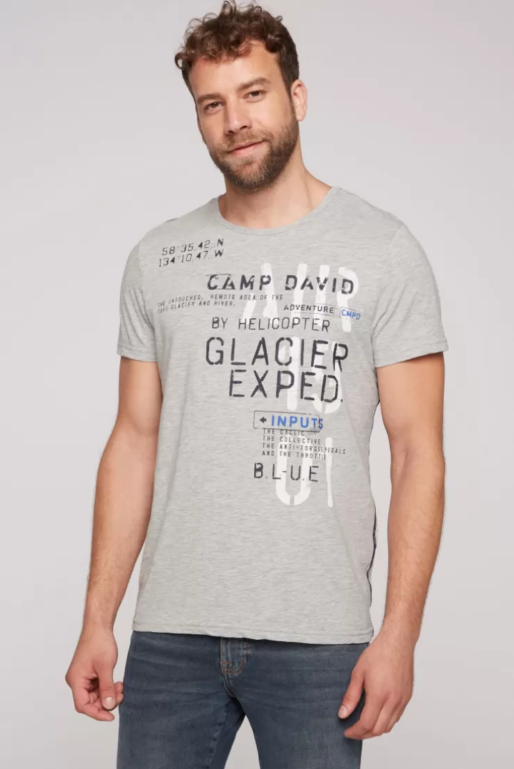 CAMP DAVID & SOCCX T-Shirt mit Print im Used Look granite melange granitemelange Store