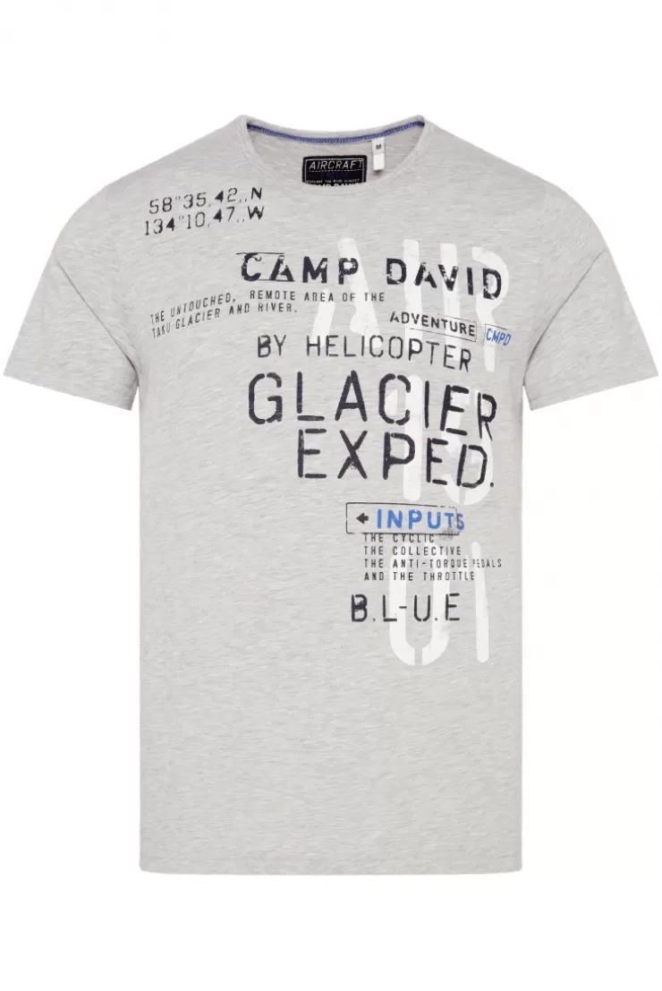 CAMP DAVID & SOCCX T-Shirt mit Print im Used Look granite melange granitemelange Store