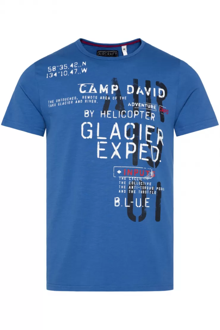 CAMP DAVID & SOCCX T-Shirt mit Print im Used Look strong blue strongblue Sale