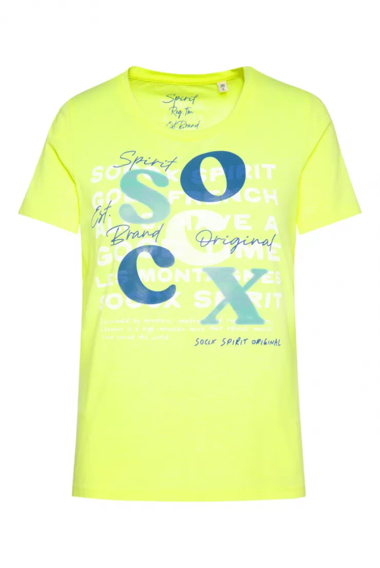 CAMP DAVID & SOCCX T-Shirt mit Rundhalsausschnitt und Print yellow lime yellowlime New