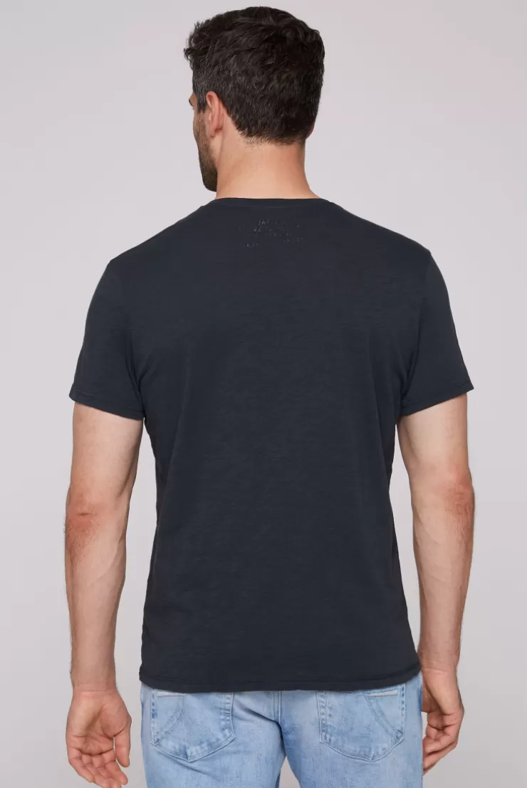 CAMP DAVID & SOCCX T-Shirt mit V-Neck und Print Artwork classic navy | S classicnavy Clearance
