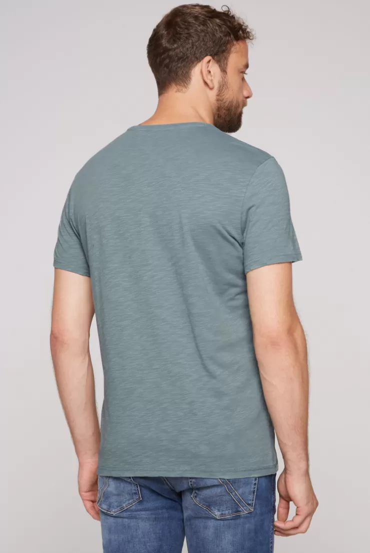 CAMP DAVID & SOCCX T-Shirt mit V-Neck und Print grey green | S greygreen Online