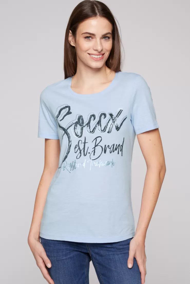 CAMP DAVID & SOCCX T-Shirt mit Wording Print cool blue coolblue Store