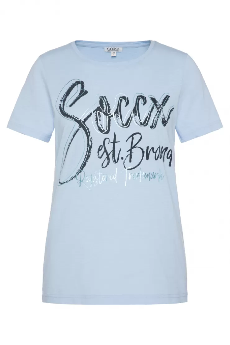 CAMP DAVID & SOCCX T-Shirt mit Wording Print cool blue coolblue Store