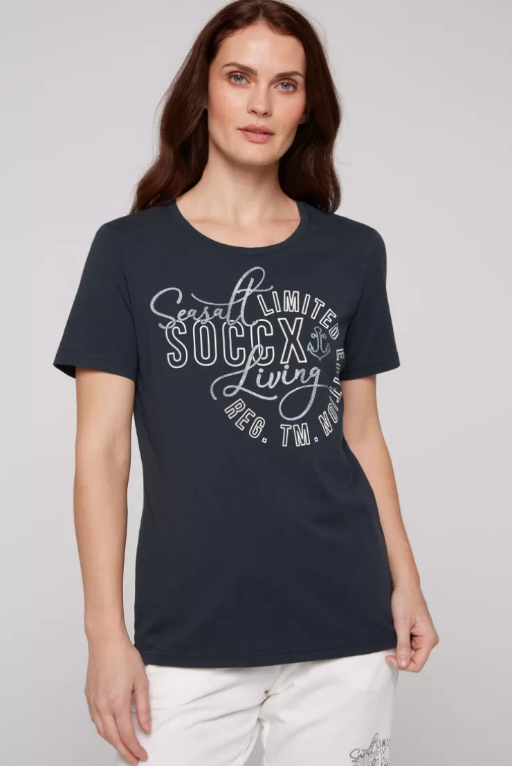 CAMP DAVID & SOCCX T-Shirt Rundhals mit Logo Artwork classic navy classicnavy Online