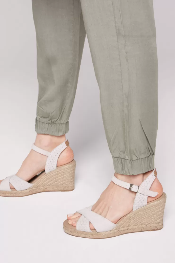 CAMP DAVID & SOCCX Veloursleder-Espadrille mit Keilabsatz ivory Cheap