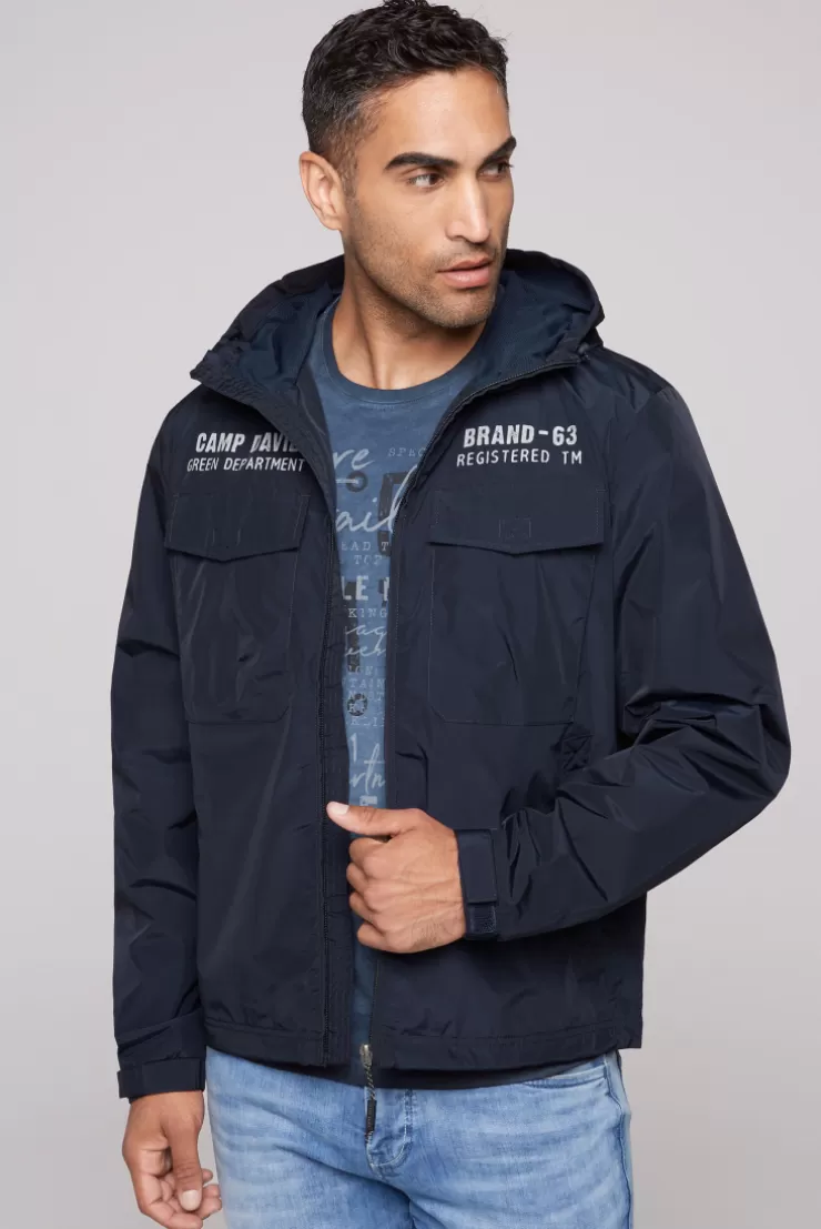 CAMP DAVID & SOCCX Windbreaker-Jacke mit Kapuze und Rückenprint blue navy bluenavy Discount