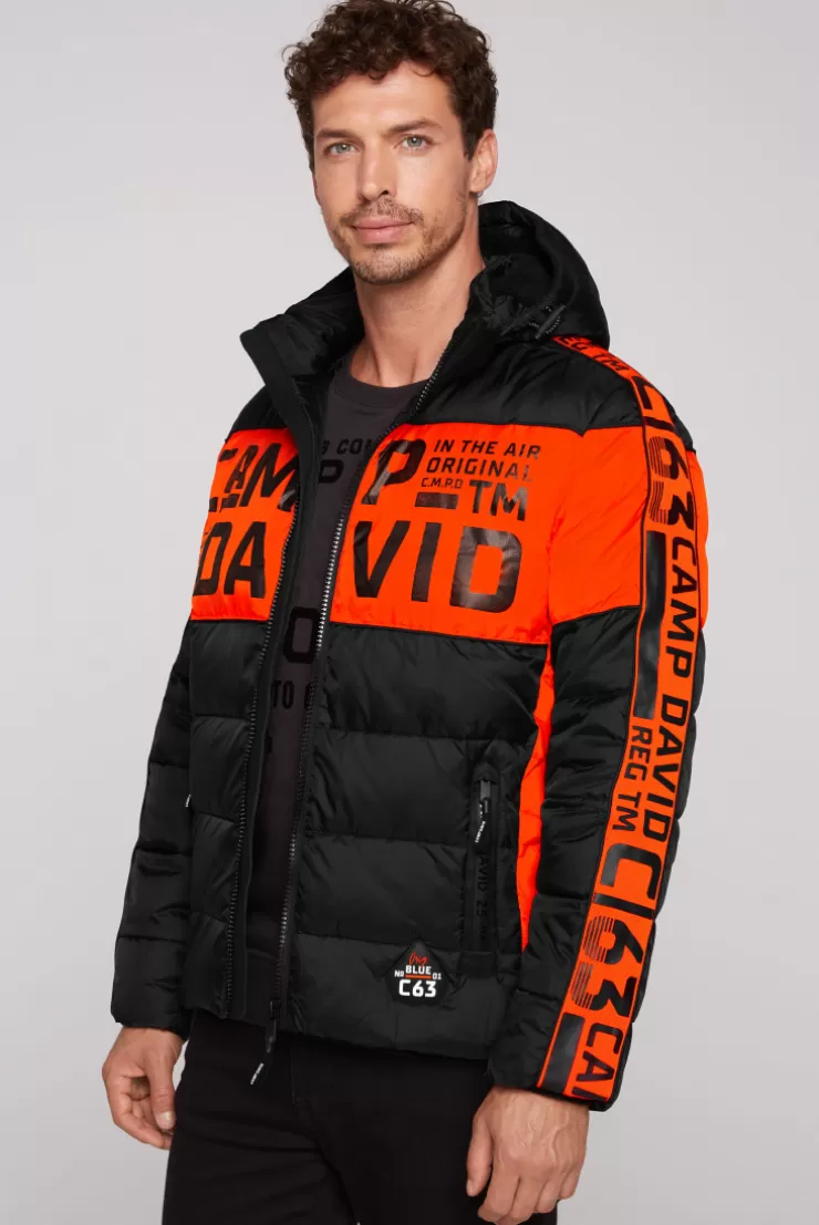 CAMP DAVID & SOCCX Winterjacke mit Colour-Blocking und Logo-Design black Fashion