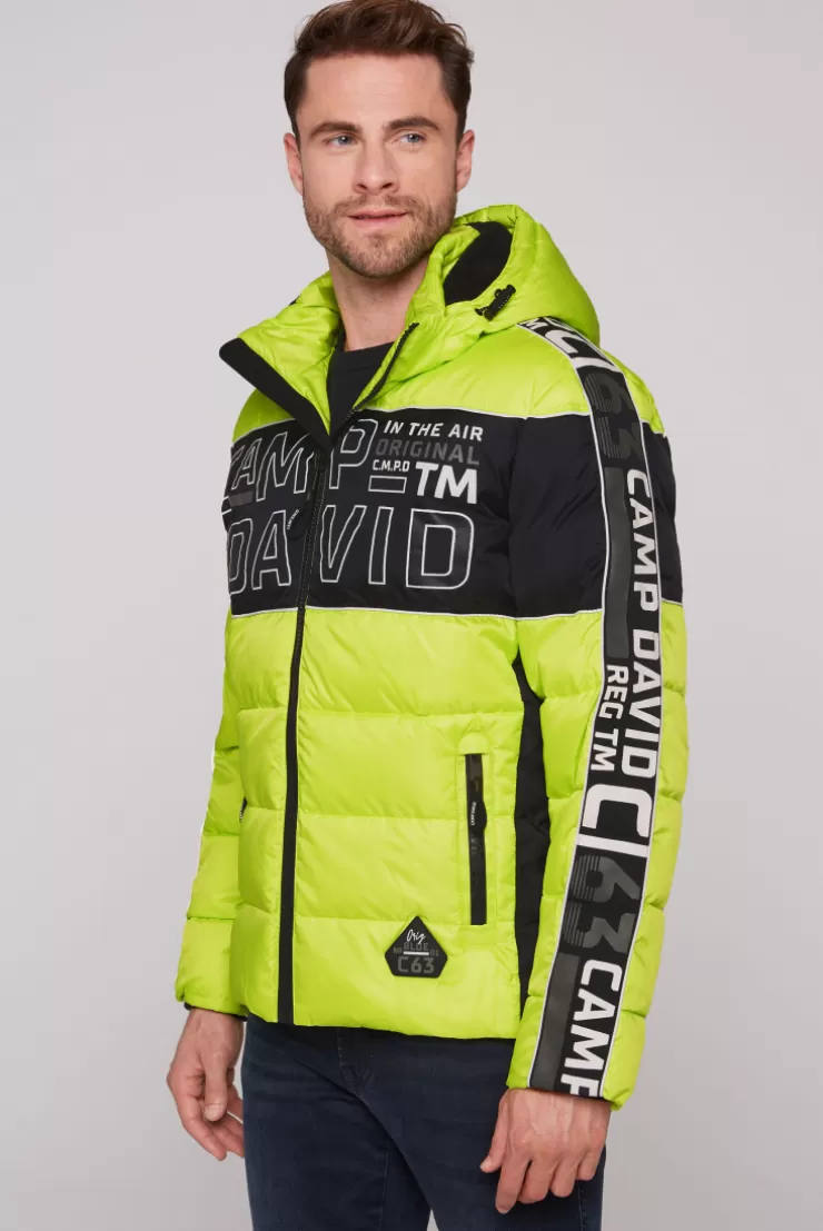 CAMP DAVID & SOCCX Winterjacke mit Colour-Blocking und Logo-Design neon kiwi neonkiwi Cheap